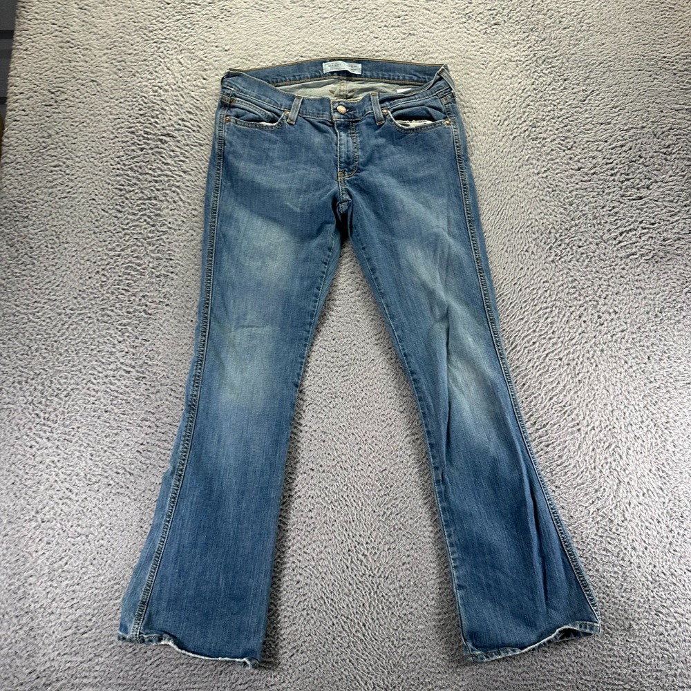 Old Navy Jeans Womens 8 Blue Cotton Denim Bootcut Faded Workwear Travel Stretch